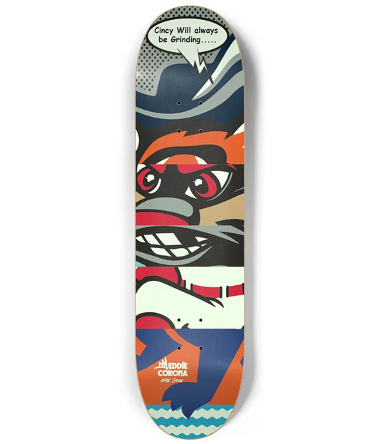 Cincy Mascot Skateboard (Glow-In-The_Dark)